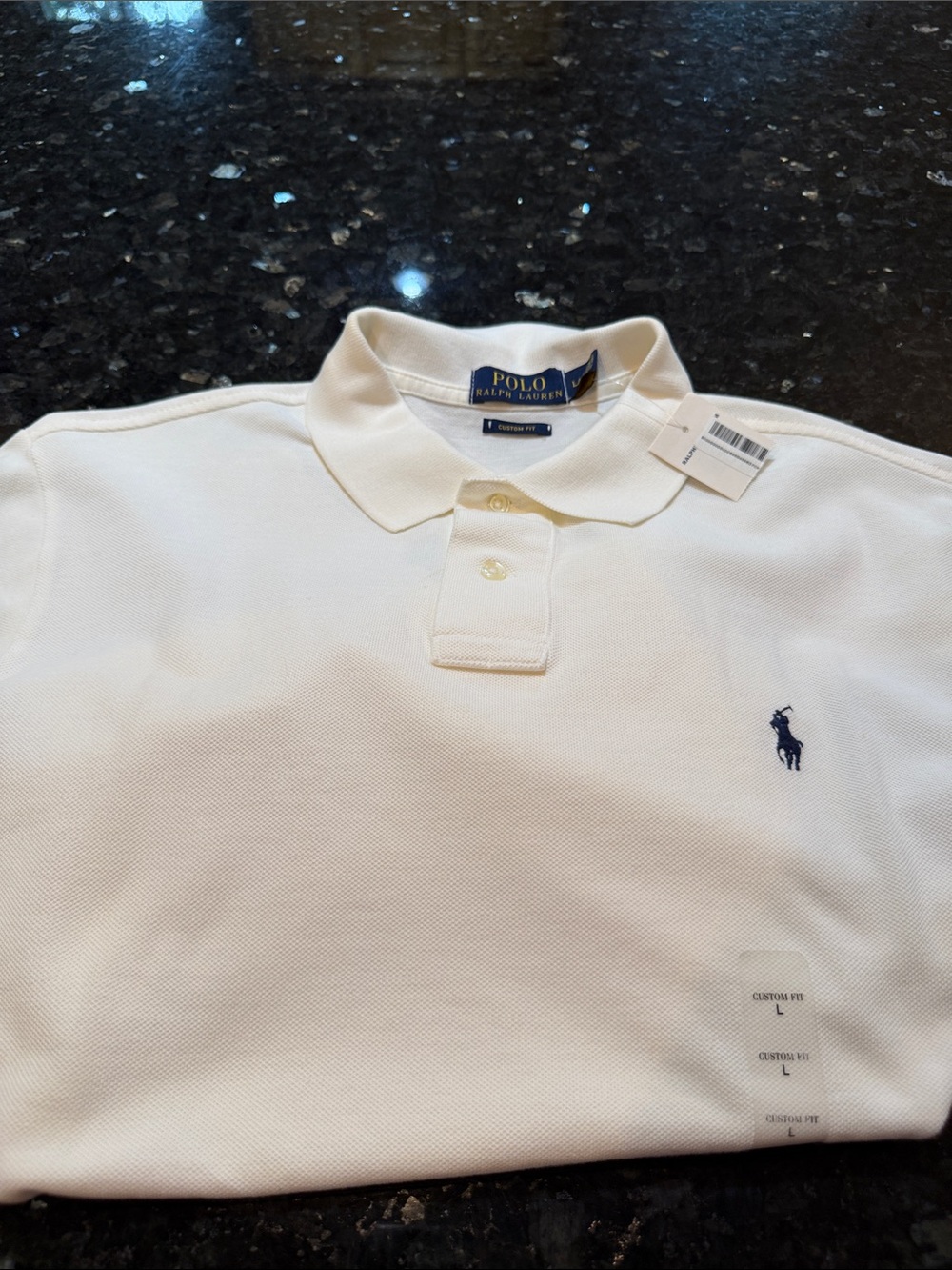 Polo by Ralph Lauren White Custom Fit Polo Shirt - Picture 3 of 4